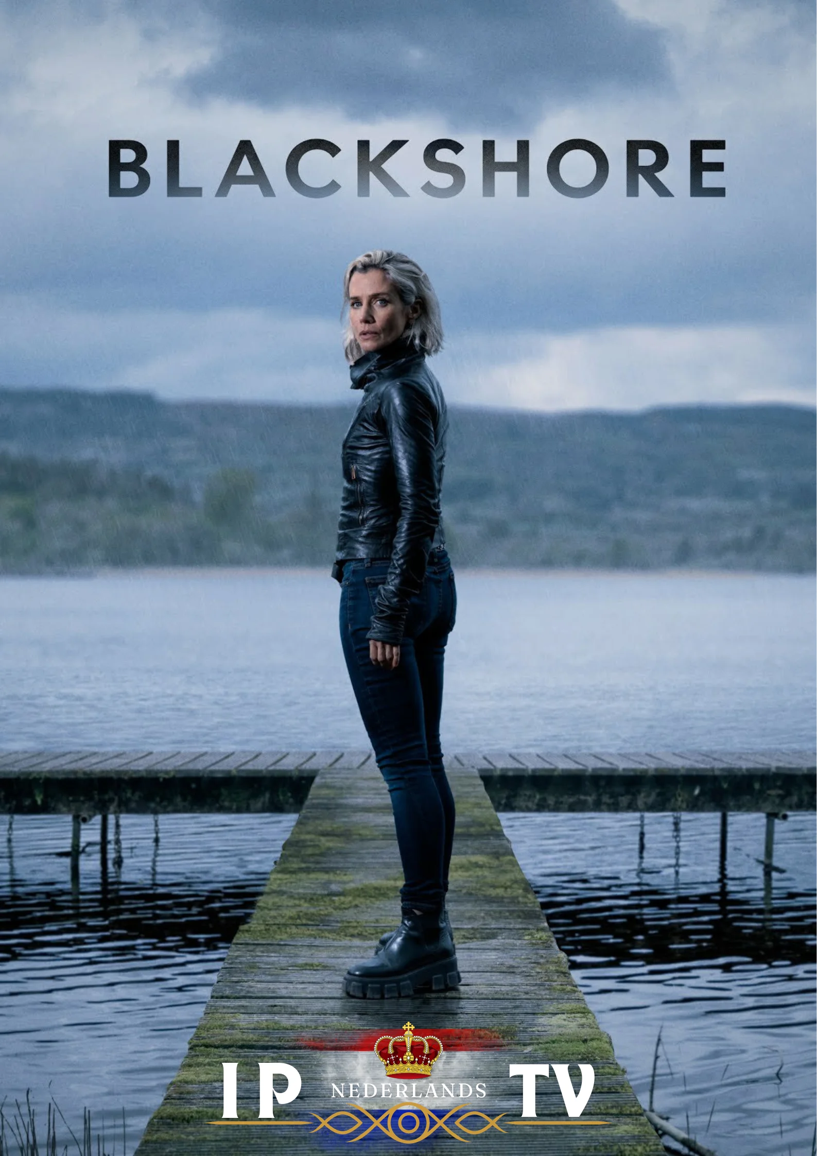 Poster voor een serie genaamd Black Shore, beschikbaar binnen de inhoud van nederlandse iptv